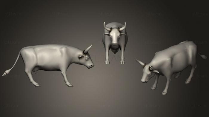 Статуэтки животных Низкополигональная Корова1